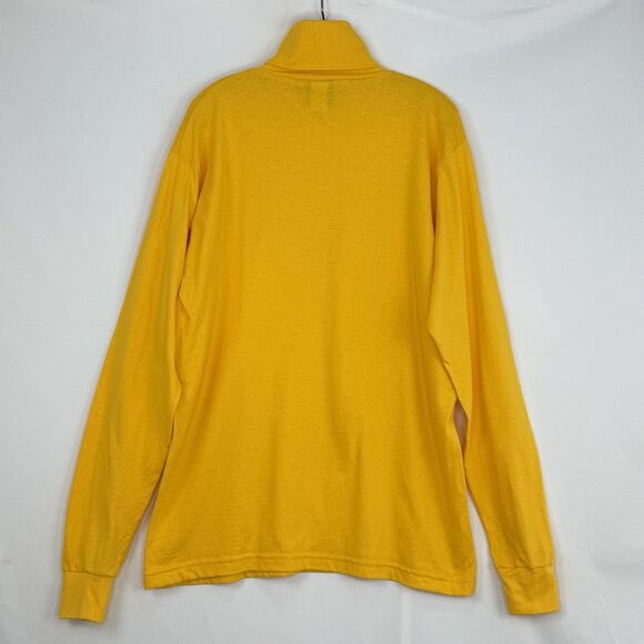 Medalist Made in USA Yellow Cotton Turtleneck Shirt Medium Vintage 90s - Picture 2 of 12